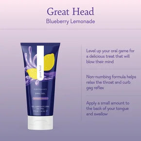 Great Head - Gel oral de limonada y arándanos