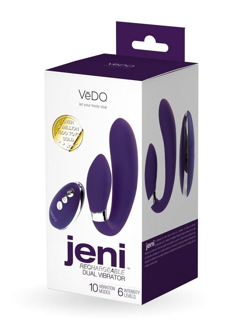 Jeni C-Shaped Dual Motor Vibe with Remote Control - Purple