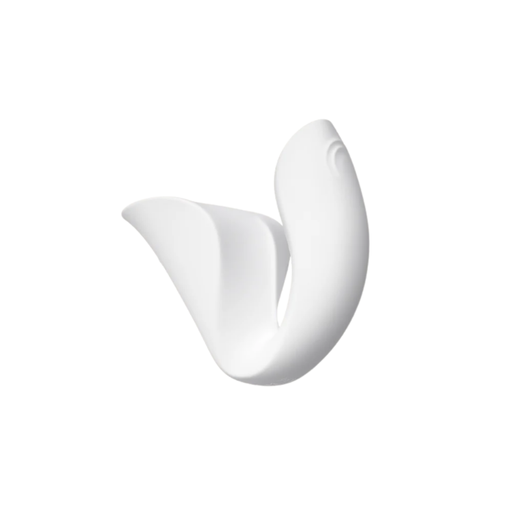 A white Ridge Dual Action Vibrator by Liberator.