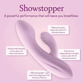 Showstopper - Vibrador texturizado de doble acción