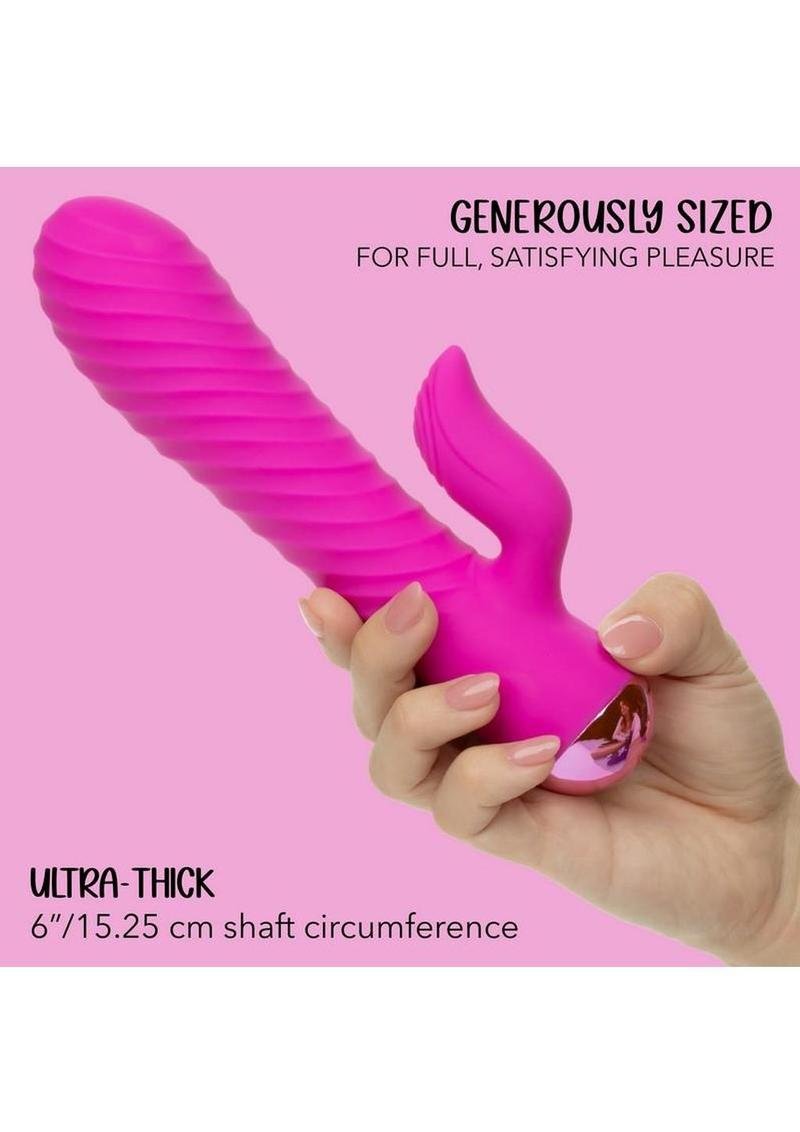 Extra Thicc Chubby Gyrating Rabbit Tickler - Pink
