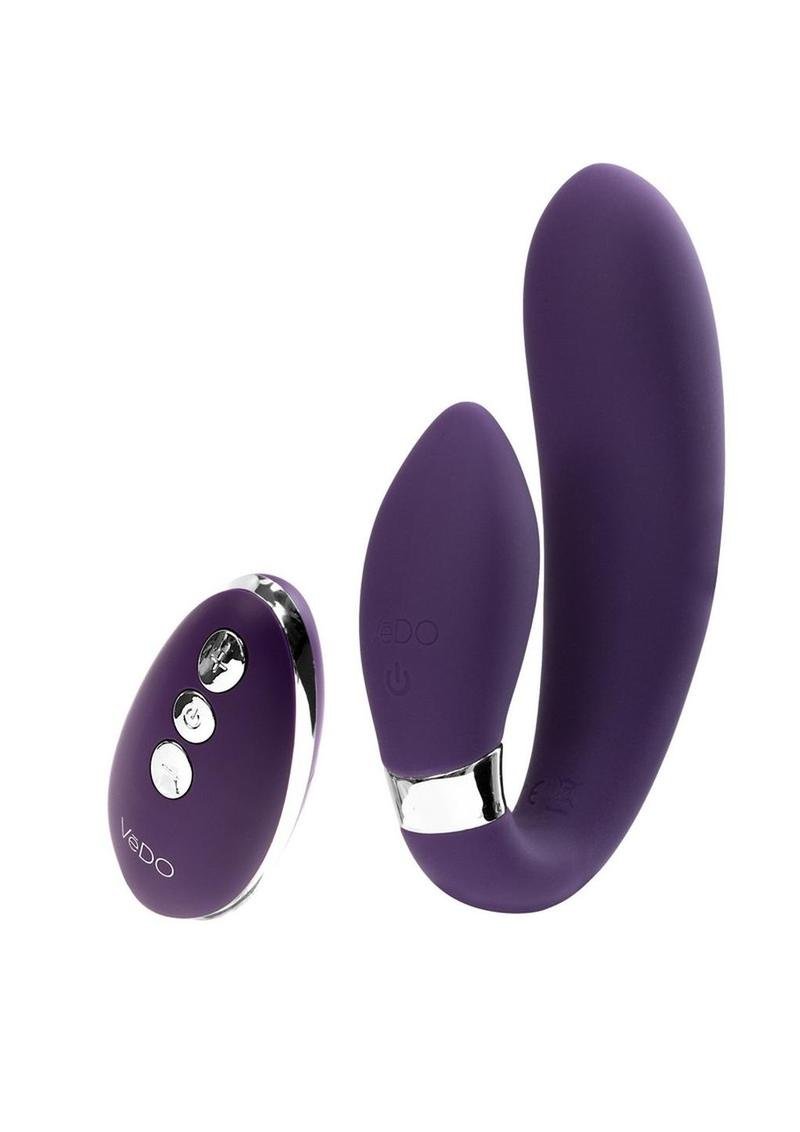 Jeni C-Shaped Dual Motor Vibe with Remote Control - Purple