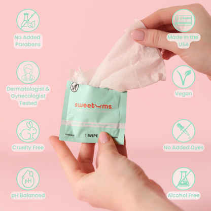 Sweet Mint Flavored Intimate Feminine Wipes