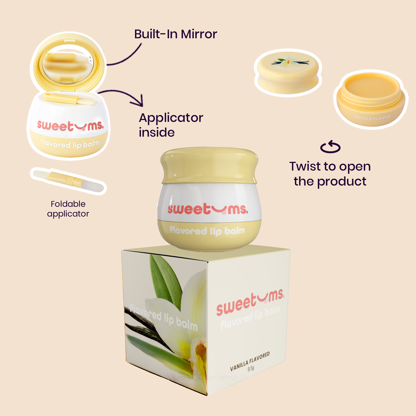 Vanilla Flavored Lip Balm