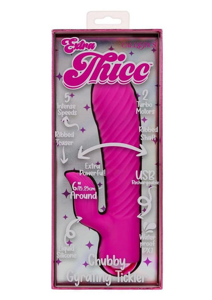 Extra Thicc Chubby Gyrating Rabbit Tickler - Pink