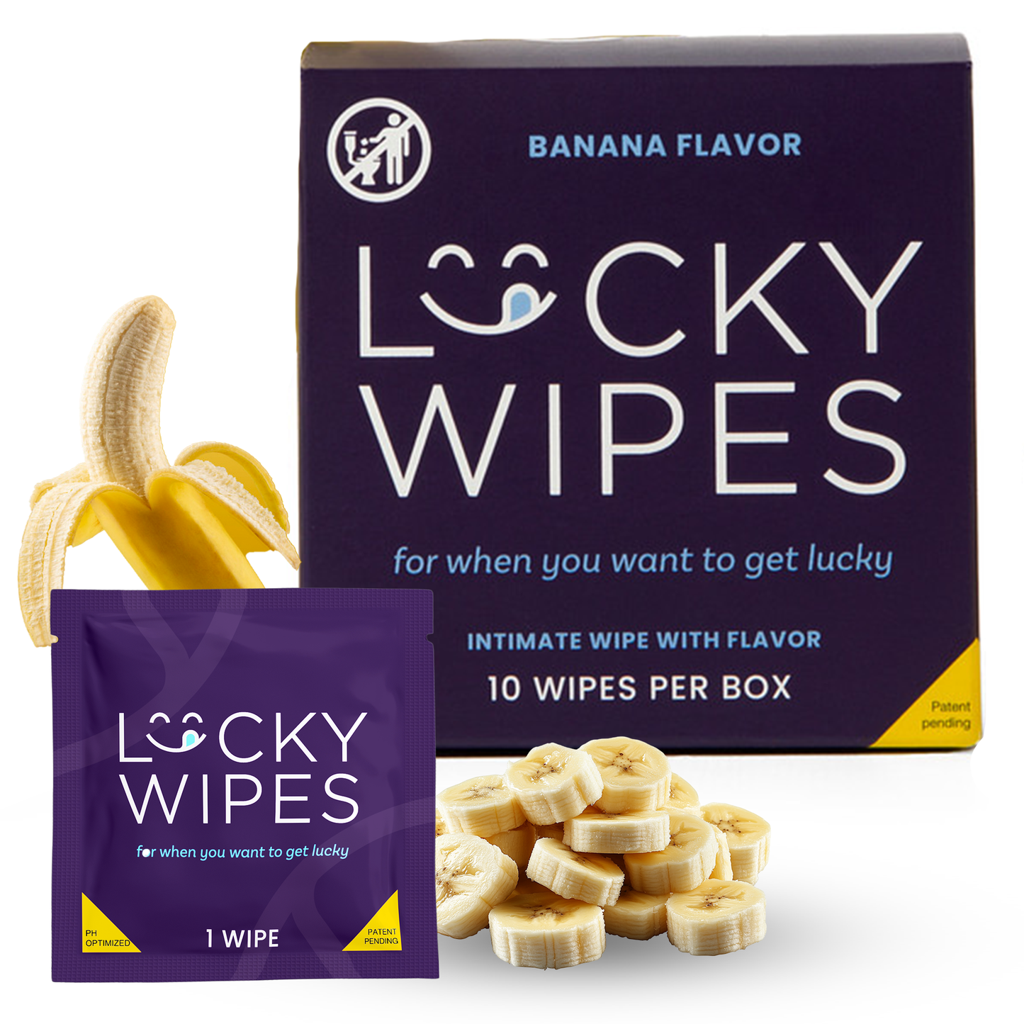 Banana Flavored Lucky Wipes for Males