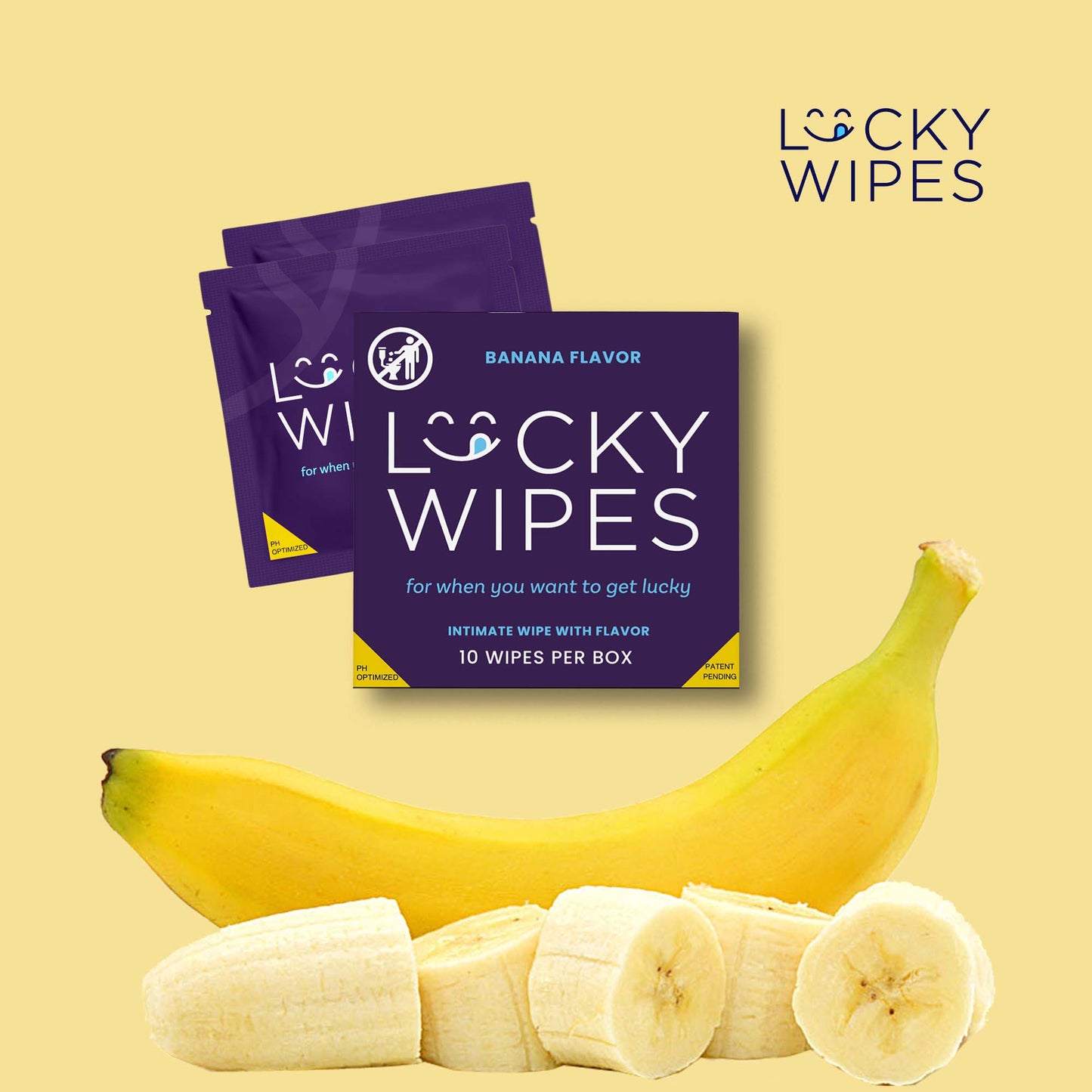 Banana Flavored Lucky Wipes for Males