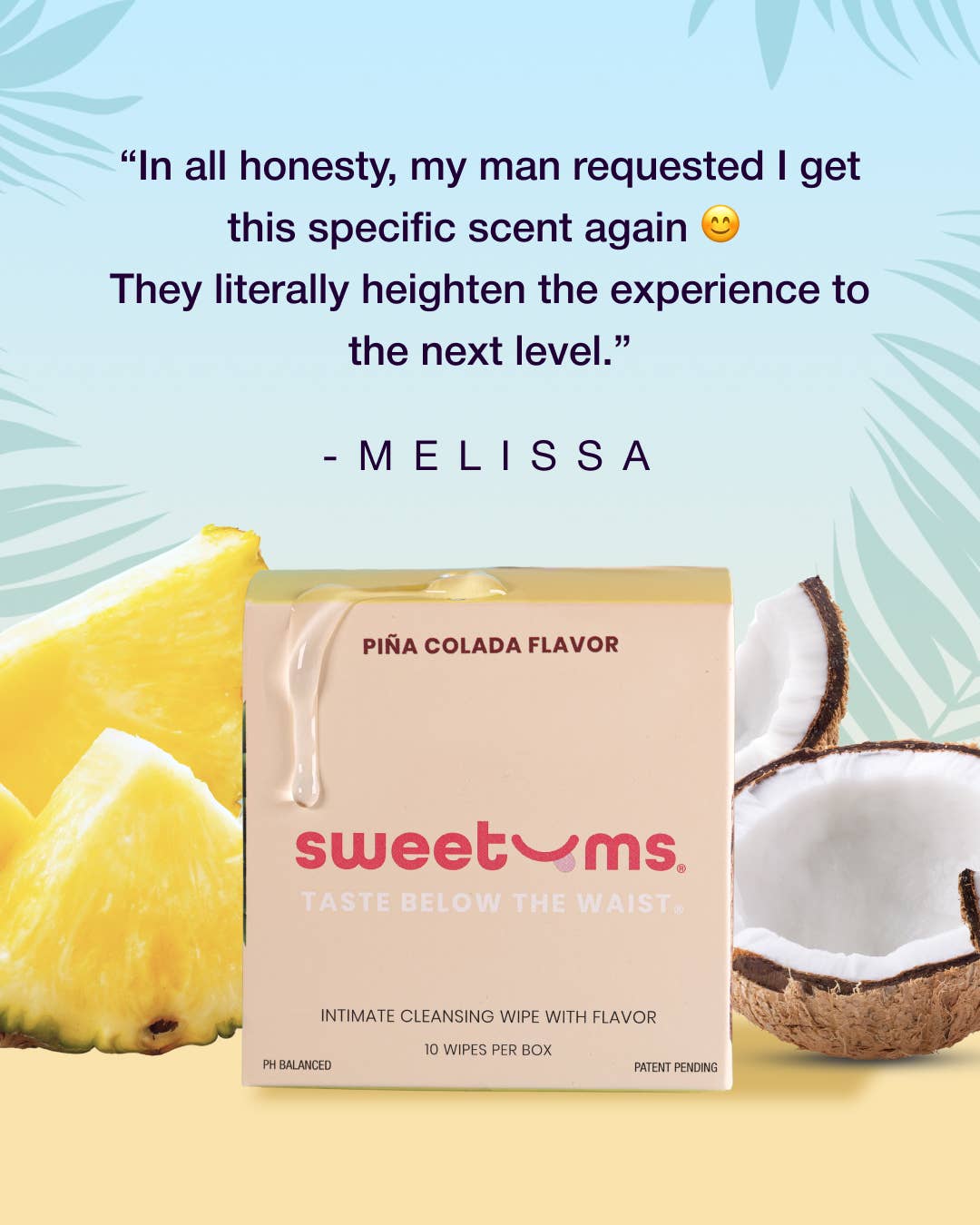 Pina Colada Flavored Intimate Feminine Wipes