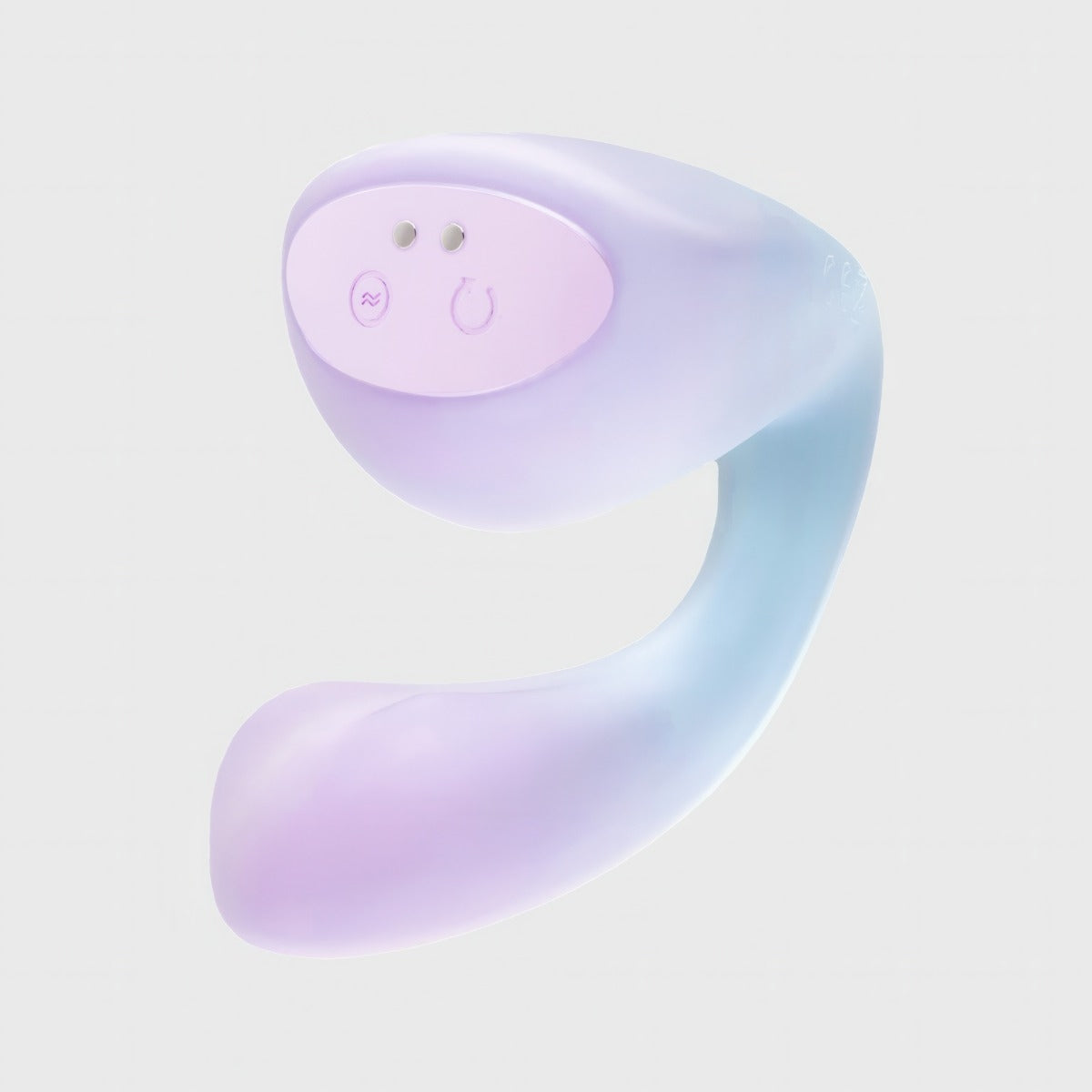 A lavender C-Tail G-Spot Vibrator, Bedroom Toy by Liberator against a white background.