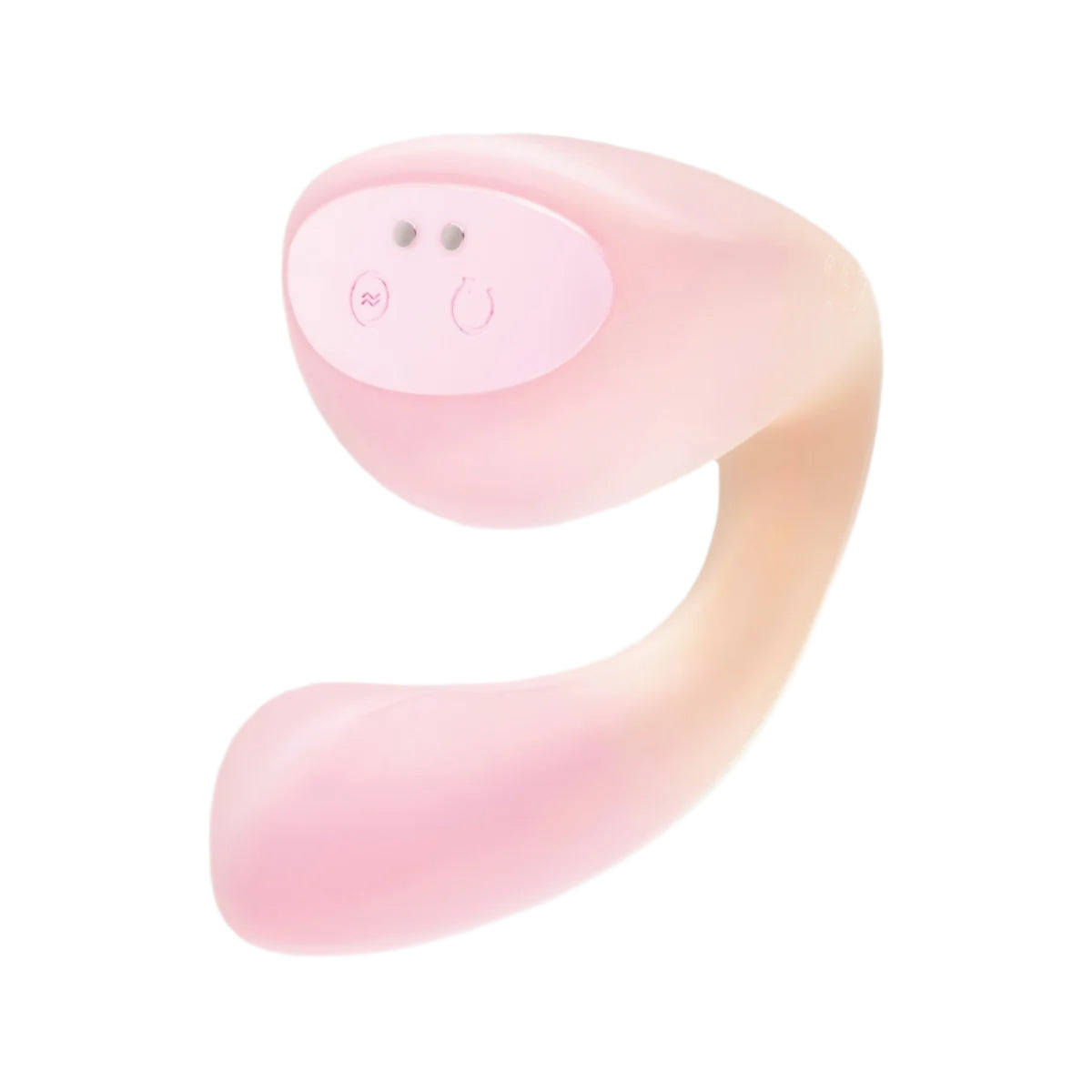 A pink C-Tail G-Spot Vibrator, Bedroom Toy by Liberator against a white background.