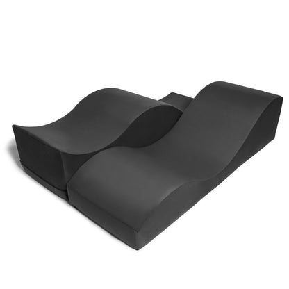 A black Equus Wave, Bedroom Furniture by Liberator folded out against a white background.