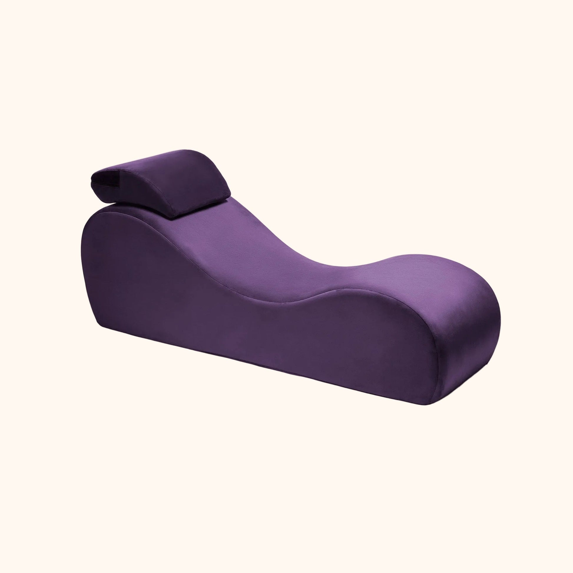 An Auberine Lyza Lounger bedroom furniture by Liberator against a white background.