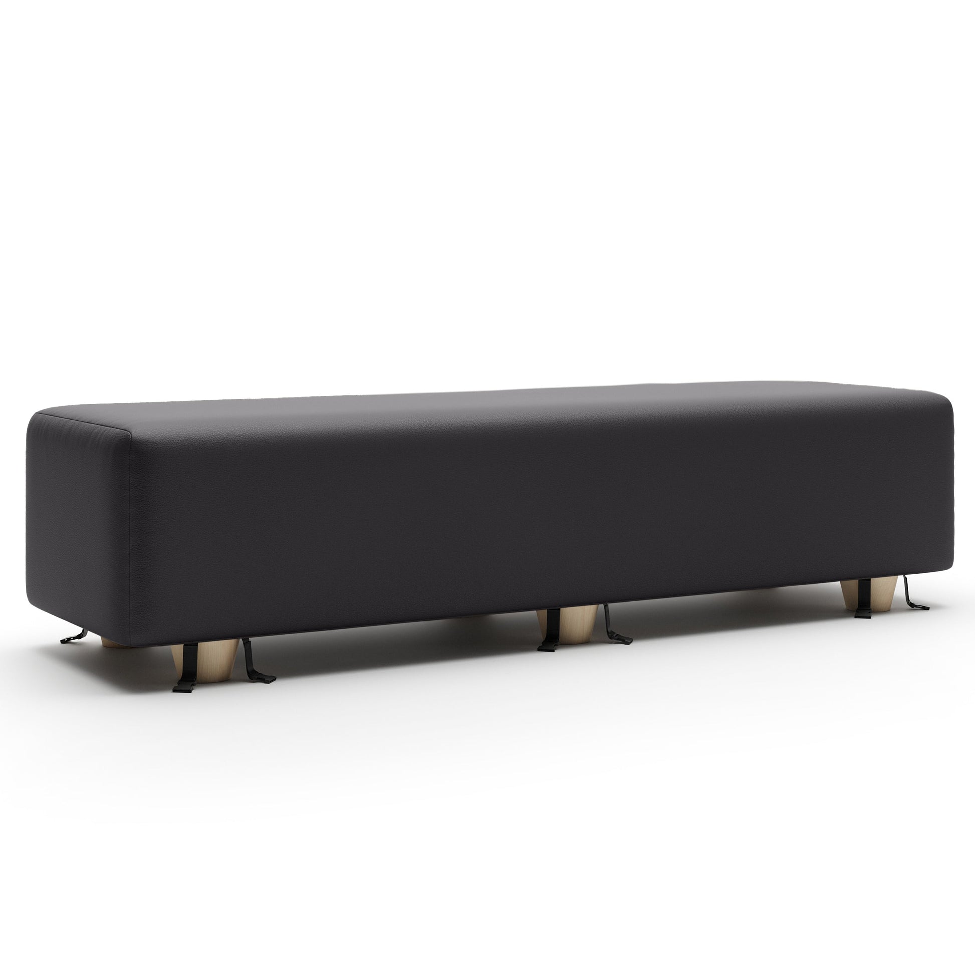 A black Prelude Bench, Bedroom Furniture by Liberator against a white background.
