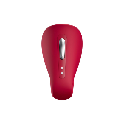 A red Ridge Dual Action Vibrator by Liberator.