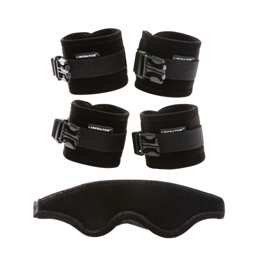 Plush Seduction Cuff Kit - Wrist, Ankle, and Blindfold Kit