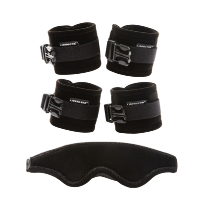 Plush Seduction Cuff Kit - Wrist, Ankle, and Blindfold Kit