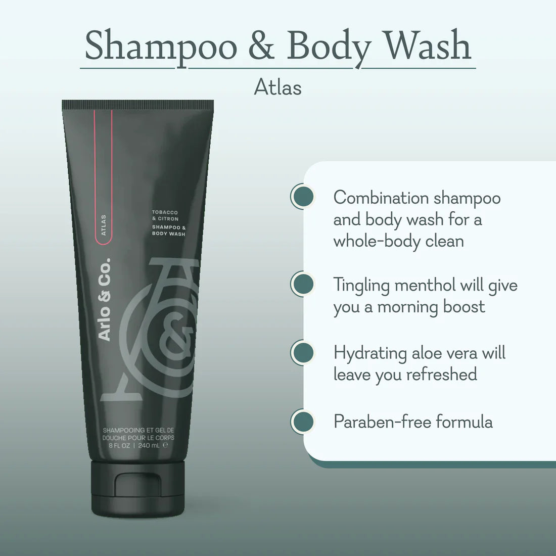Clean - Shampoo & Body Wash Shower Gel - Atlas