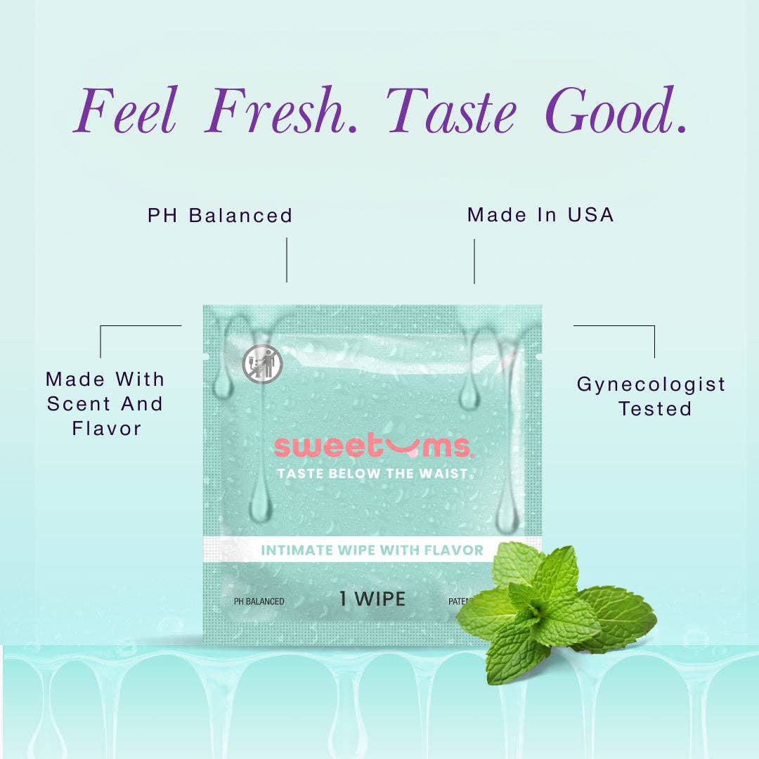 Sweet Mint Flavored Intimate Feminine Wipes