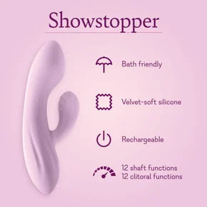 Showstopper - Vibrador texturizado de doble acción