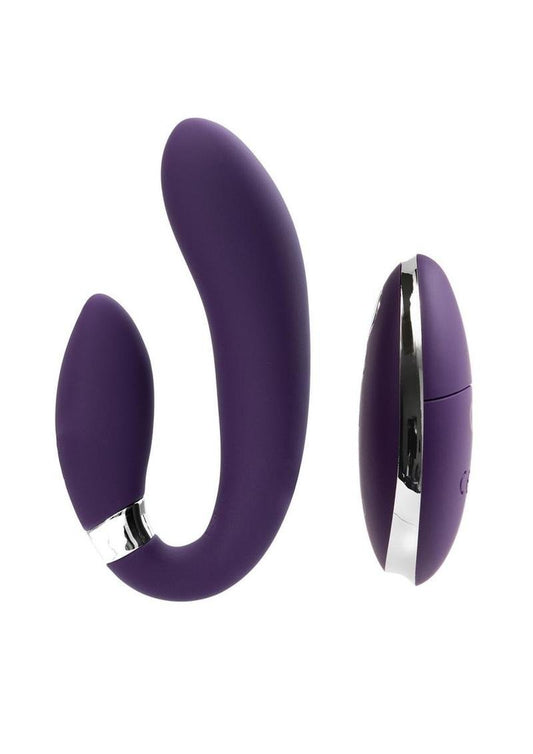Jeni C-Shaped Dual Motor Vibe with Remote Control - Purple
