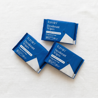 Mini Deodorant Wipes | Fragrance Free | 9PK